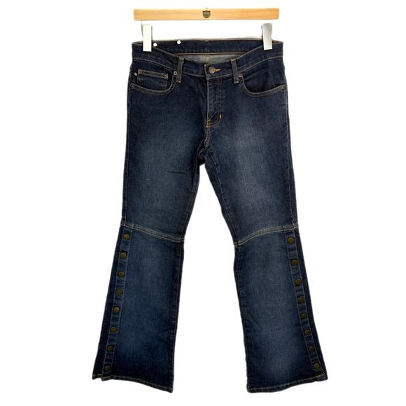 Y2K Polo Jeans Company Stretch Bootcut Snap Sides - Women's Size 6 - Picture 1 of 10